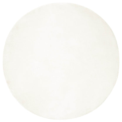 vidaXL Anti-Slip Faux Rabbit Fur Rug OLITE Cream Ø 200 cm Polyester 2