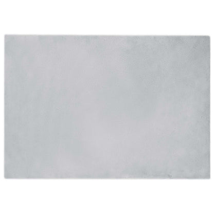 vidaXL Anti-Slip Faux Rabbit Fur Rug OLITE Grey 160 x 230 cm Polyester 2