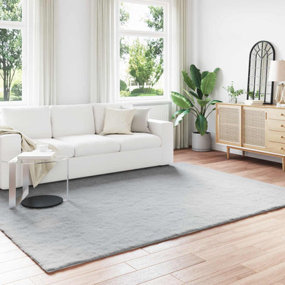 vidaXL Anti-Slip Faux Rabbit Fur Rug OLITE Polyester Grey