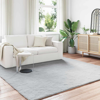 vidaXL Anti-Slip Faux Rabbit Fur Rug OLITE Grey 200 x 200 cm Polyester 1