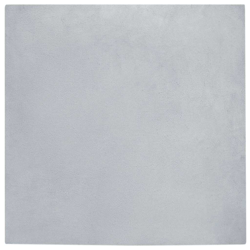 vidaXL Anti-Slip Faux Rabbit Fur Rug OLITE Grey 200 x 200 cm Polyester 2