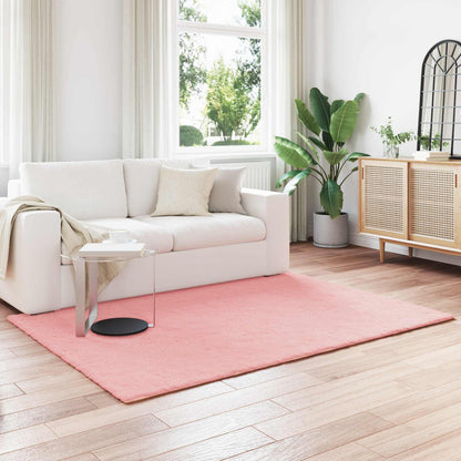 vidaXL Anti-Slip Faux Rabbit Fur Rug OLITE Pink 160 x 230 cm Polyester 1
