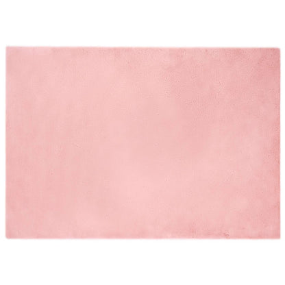 vidaXL Anti-Slip Faux Rabbit Fur Rug OLITE Pink 160 x 230 cm Polyester 2