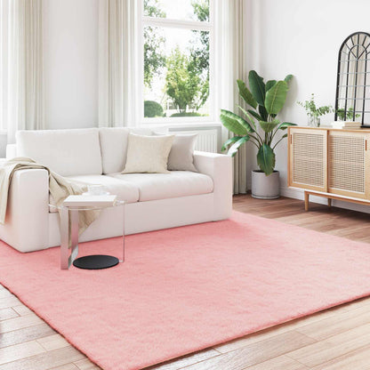 vidaXL Anti-Slip Faux Rabbit Fur Rug OLITE Polyester Pink