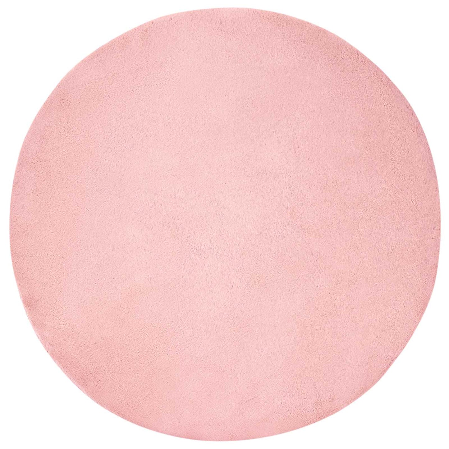 vidaXL Anti-Slip Faux Rabbit Fur Rug OLITE Pink Ø 200 cm Polyester 2