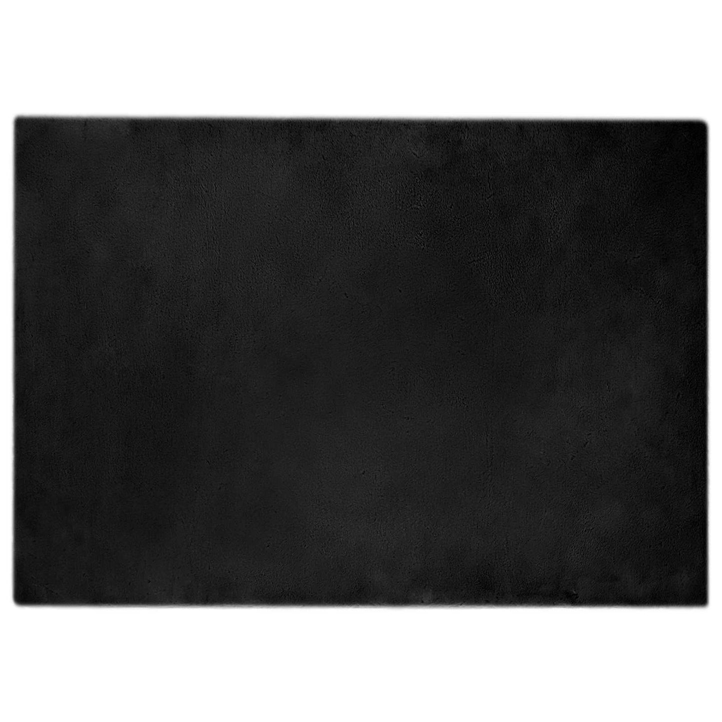 vidaXL Anti-Slip Faux Rabbit Fur Rug OLITE Black 160 x 230 cm 2