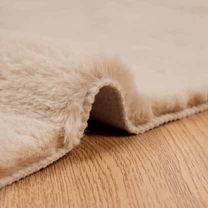 vidaXL Anti-Slip Faux Rabbit Fur Rug OLITE Taupe 160 x 230 cm 5