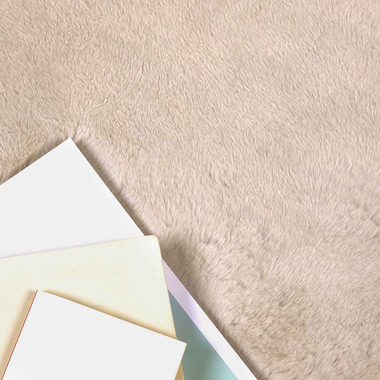 vidaXL Anti-Slip Faux Rabbit Fur Rug OLITE Taupe 160 x 230 cm 3