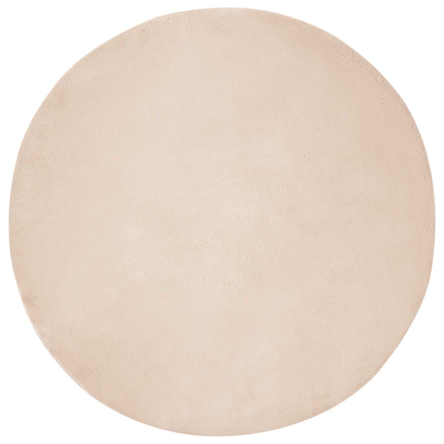 vidaXL Anti-Slip Faux Rabbit Fur Rug OLITE Taupe Ø 200 cm Polyester 2