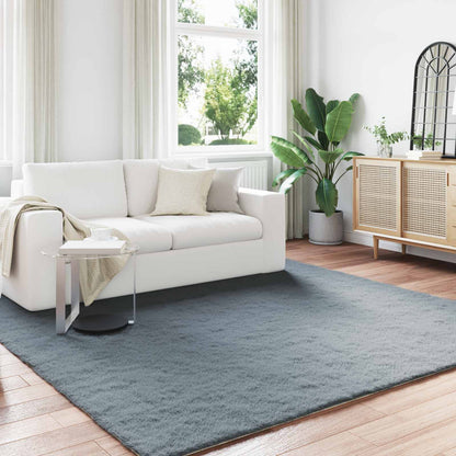 vidaXL Anti-Slip Faux Rabbit Fur Rug OLITE Anthracite 200 x 200 cm 1