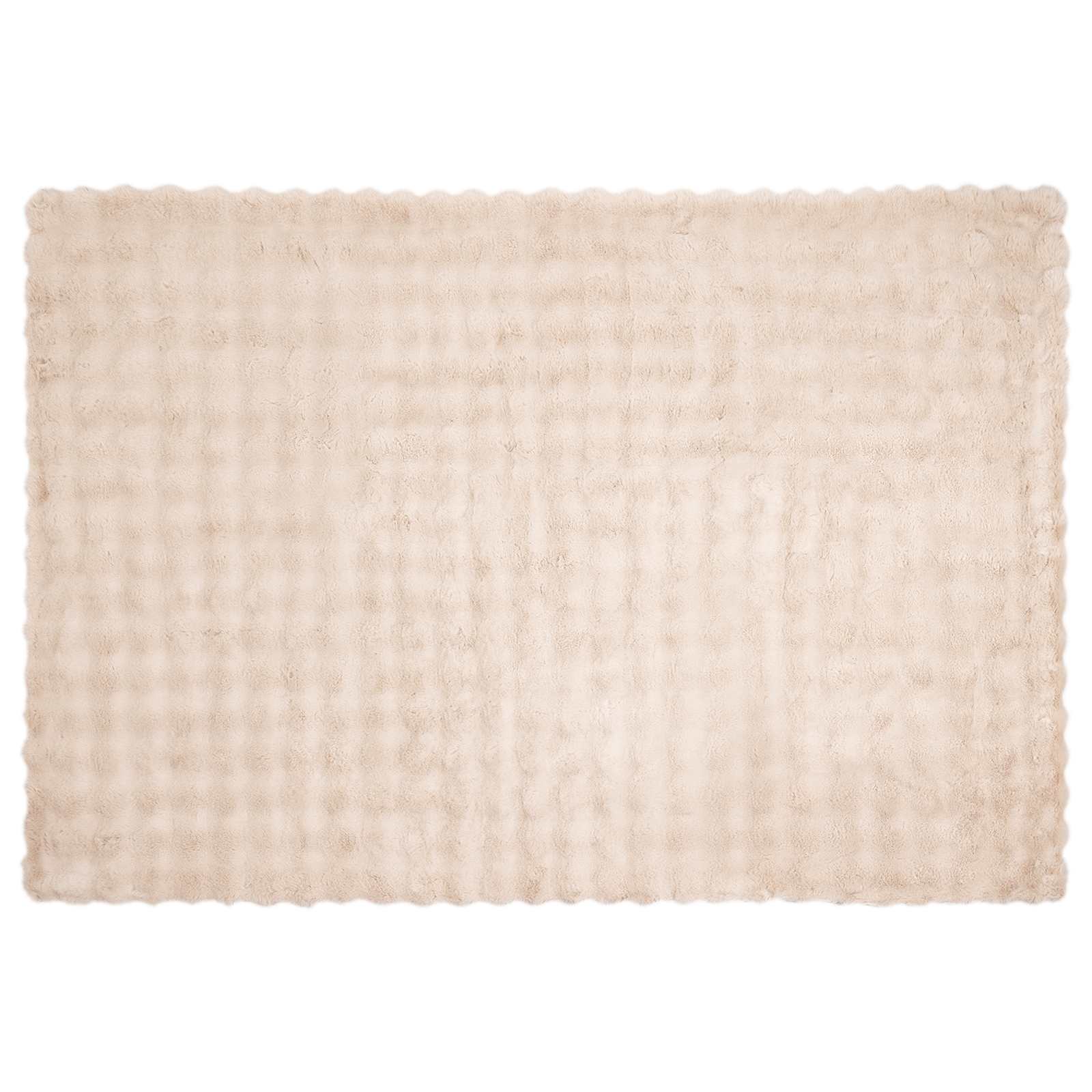 vidaXL Anti-Slip Faux Rabbit Fur Blanket Olite Beige 150 x 220 cm 5
