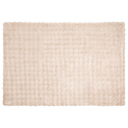 vidaXL Anti-Slip Faux Rabbit Fur Blanket Olite Beige 150 x 220 cm 5