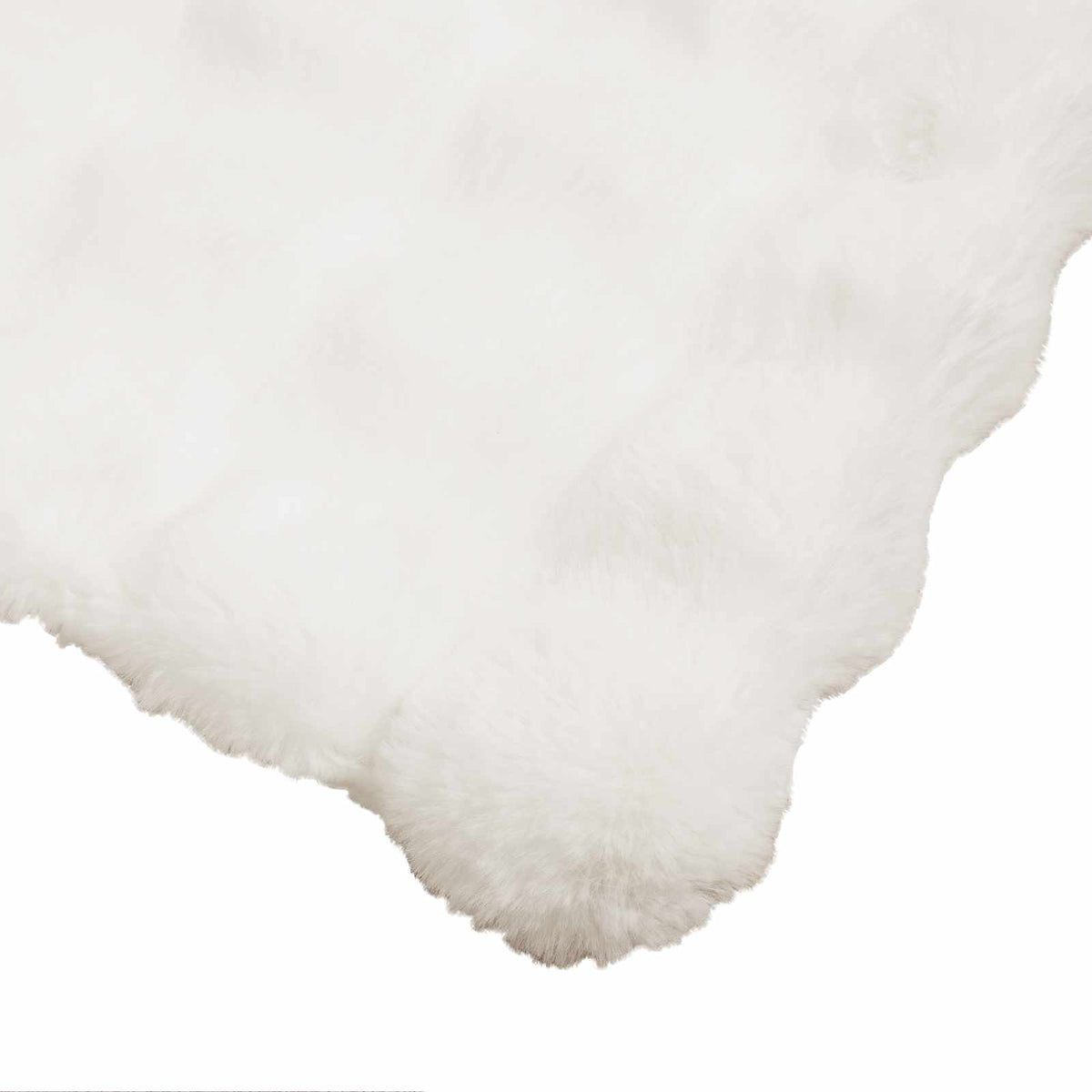 vidaXL Anti-Slip Faux Rabbit Fur Blanket Olite White 150 x 220 cm 6