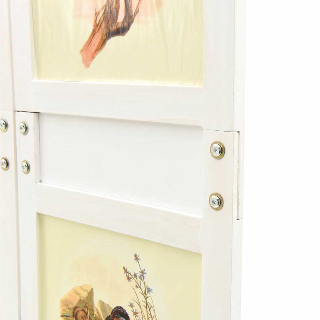 vidaXL Romdivider Panel Folding White 106 x 165 cm MDF 5