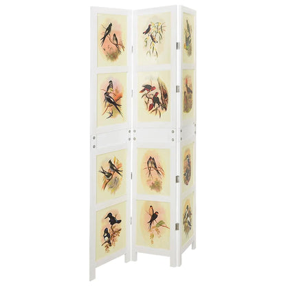 vidaXL Romdivider Panel Folding White 106 x 165 cm MDF 1