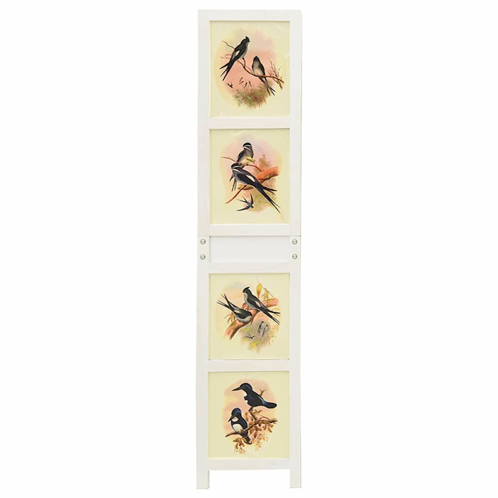 vidaXL Romdivider Panel Folding White 106 x 165 cm MDF 3