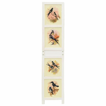 vidaXL Romdivider Panel Folding White 106 x 165 cm MDF 3