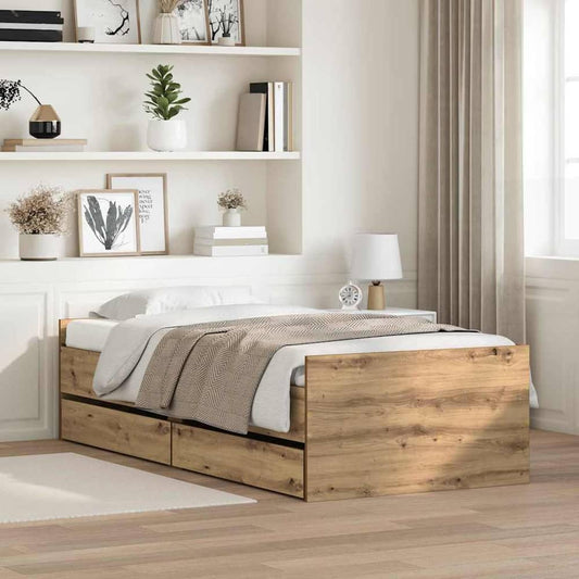 Bed Frame Drawers without Mattress Artisan oak