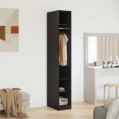 vidaXL Wardrobe Black Oak 50 x 30 x 200 cm Engineered Wood 4