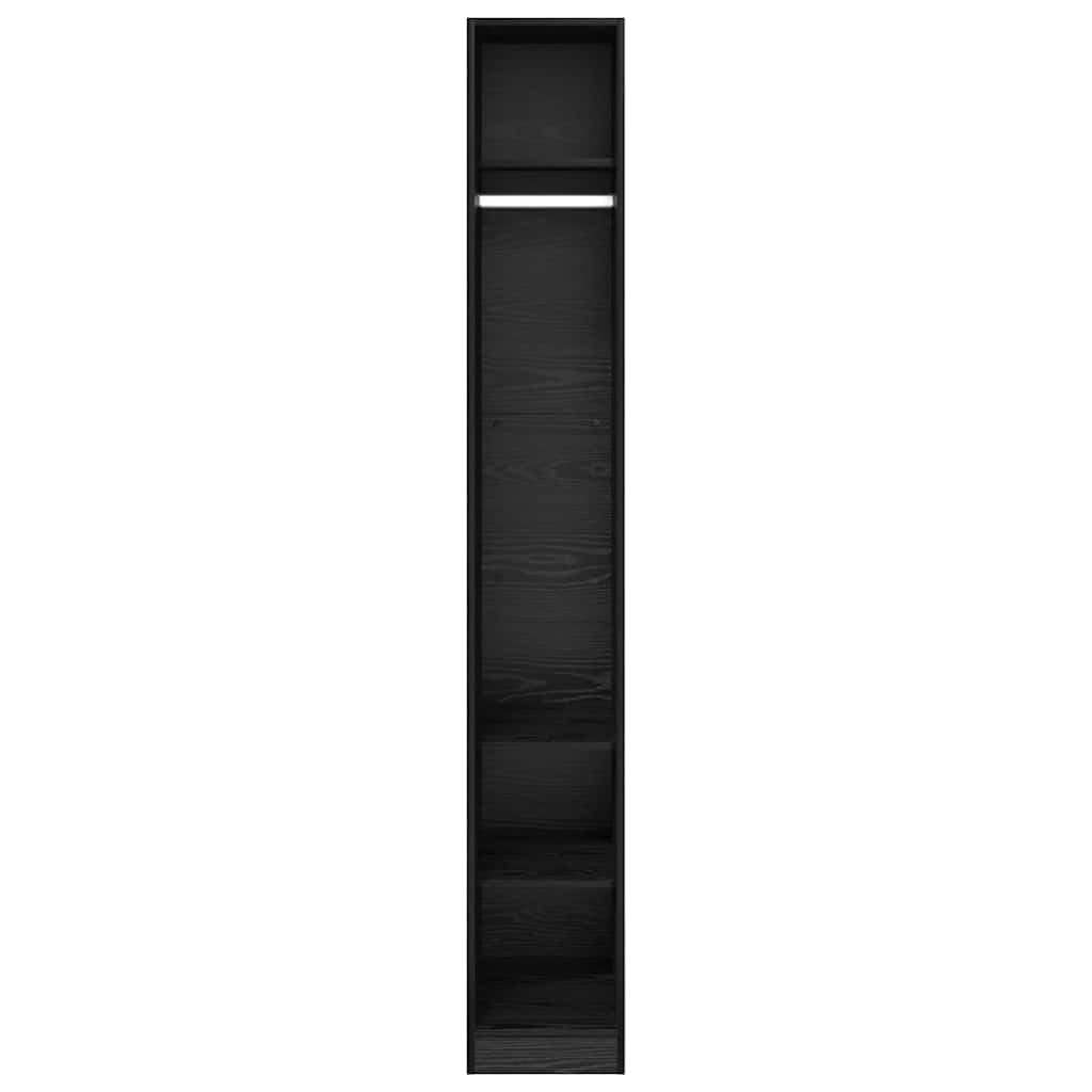 vidaXL Wardrobe Black Oak 50 x 30 x 200 cm Engineered Wood 5
