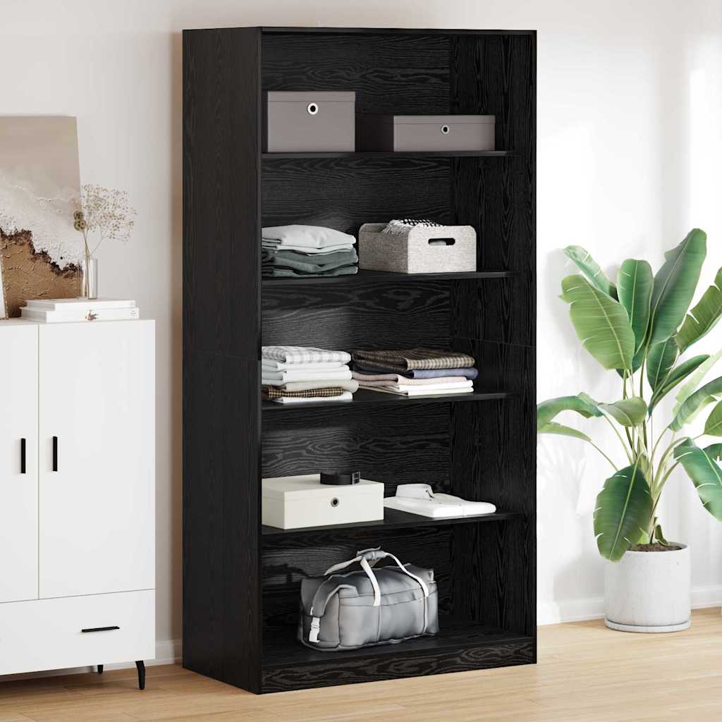 vidaXL Wardrobe Black Oak 100 x 50x 200 cm Engineered Wood 1