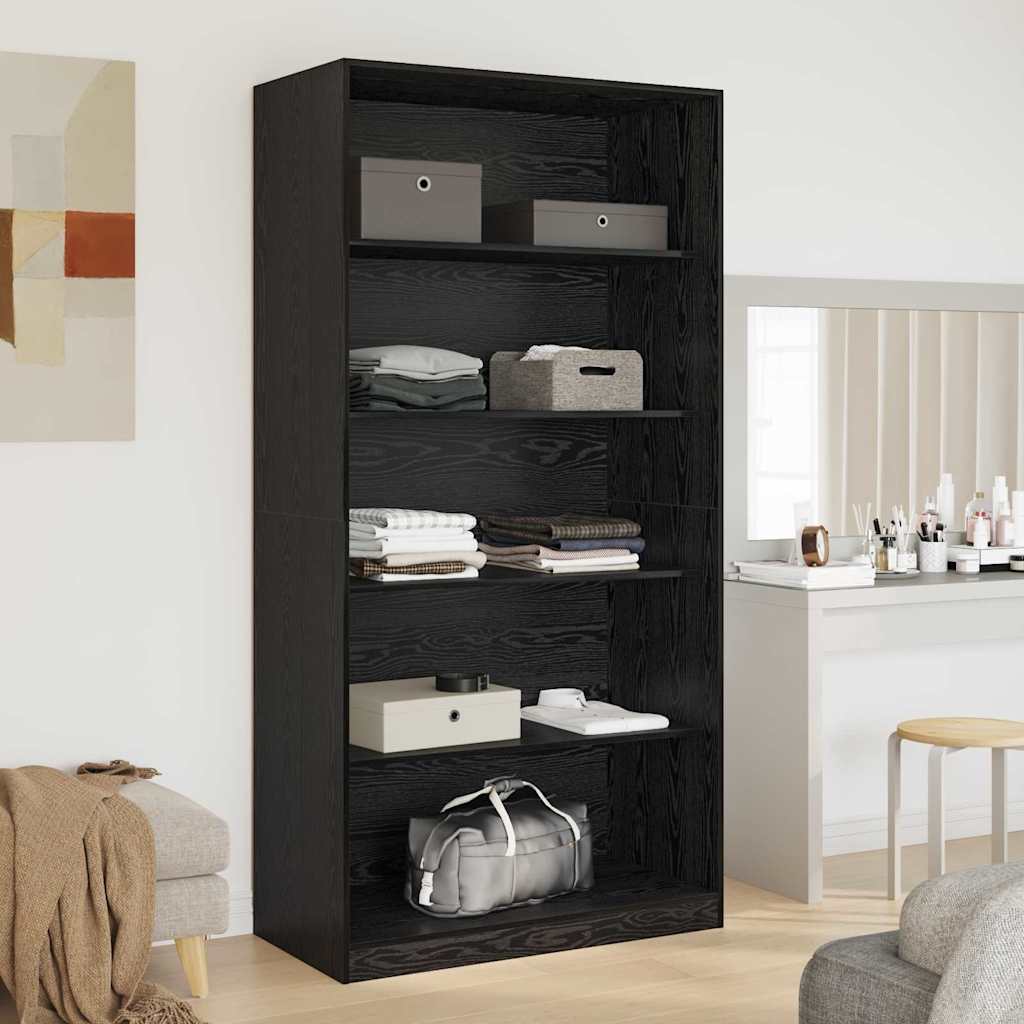 vidaXL Wardrobe Black Oak 100 x 50x 200 cm Engineered Wood 4