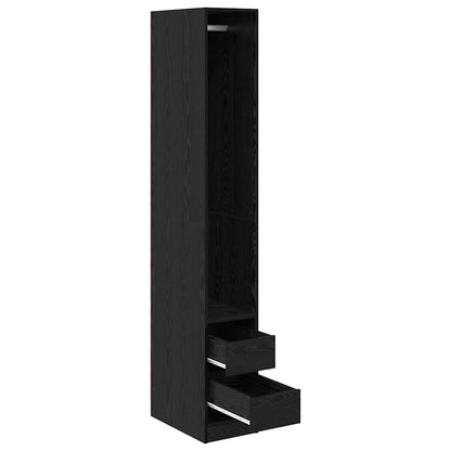 vidaXL Wardrobe Black Oak 50 x 30 x 200 cm Engineered Wood 5