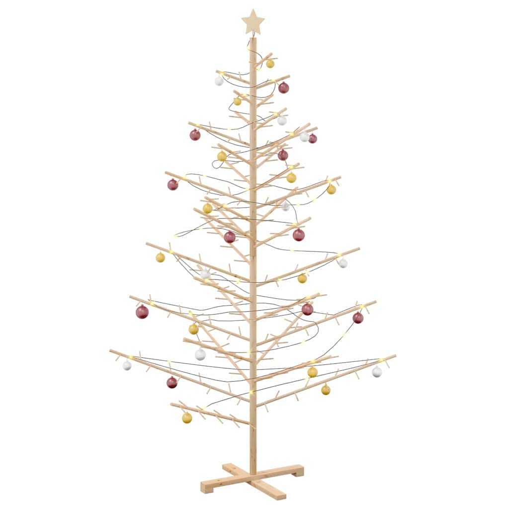 Wooden Christmas Tree KOTKA Bamboo and Solid Pine Wood Natural (unfinished) 210 cm