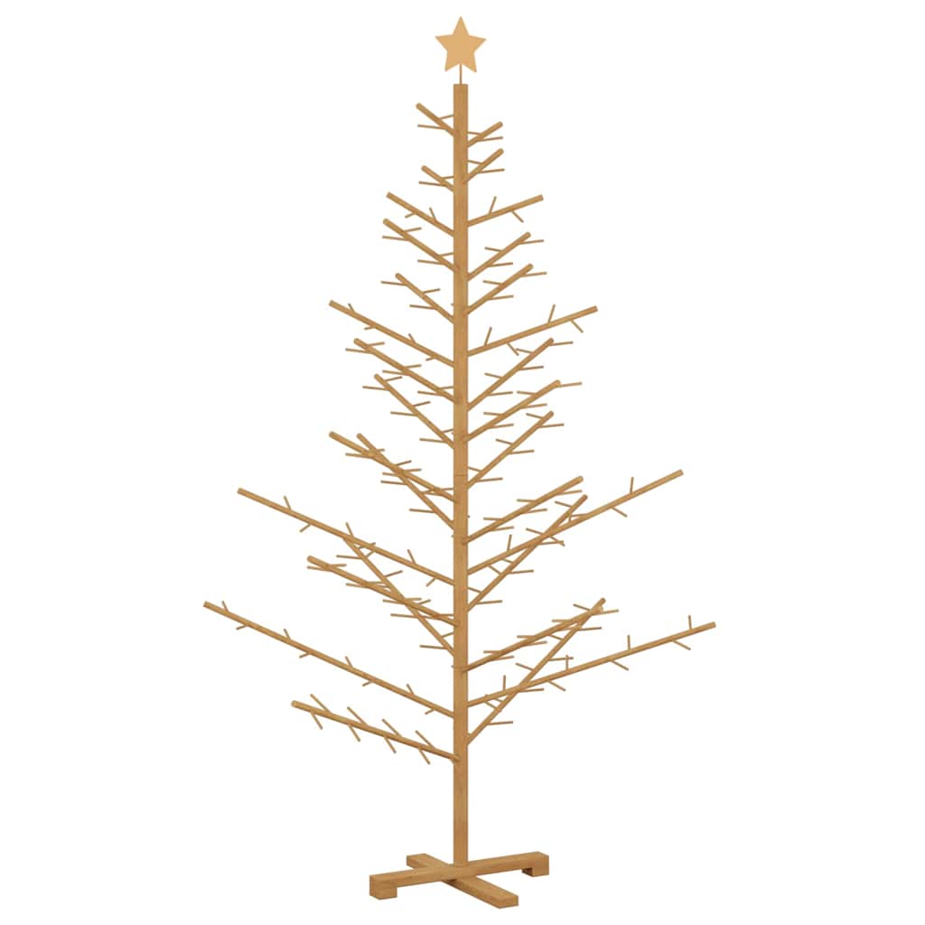 Wooden Christmas Tree KOTKA Bamboo and Solid Pine Wood Brown 180 cm