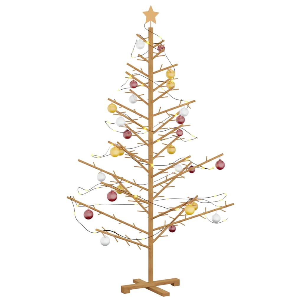 Wooden Christmas Tree KOTKA Bamboo and Solid Pine Wood Brown 180 cm