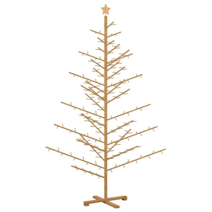 Wooden Christmas Tree KOTKA Bamboo and Solid Pine Wood Brown 210 cm