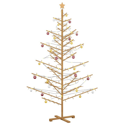 Wooden Christmas Tree KOTKA Bamboo and Solid Pine Wood Brown 210 cm