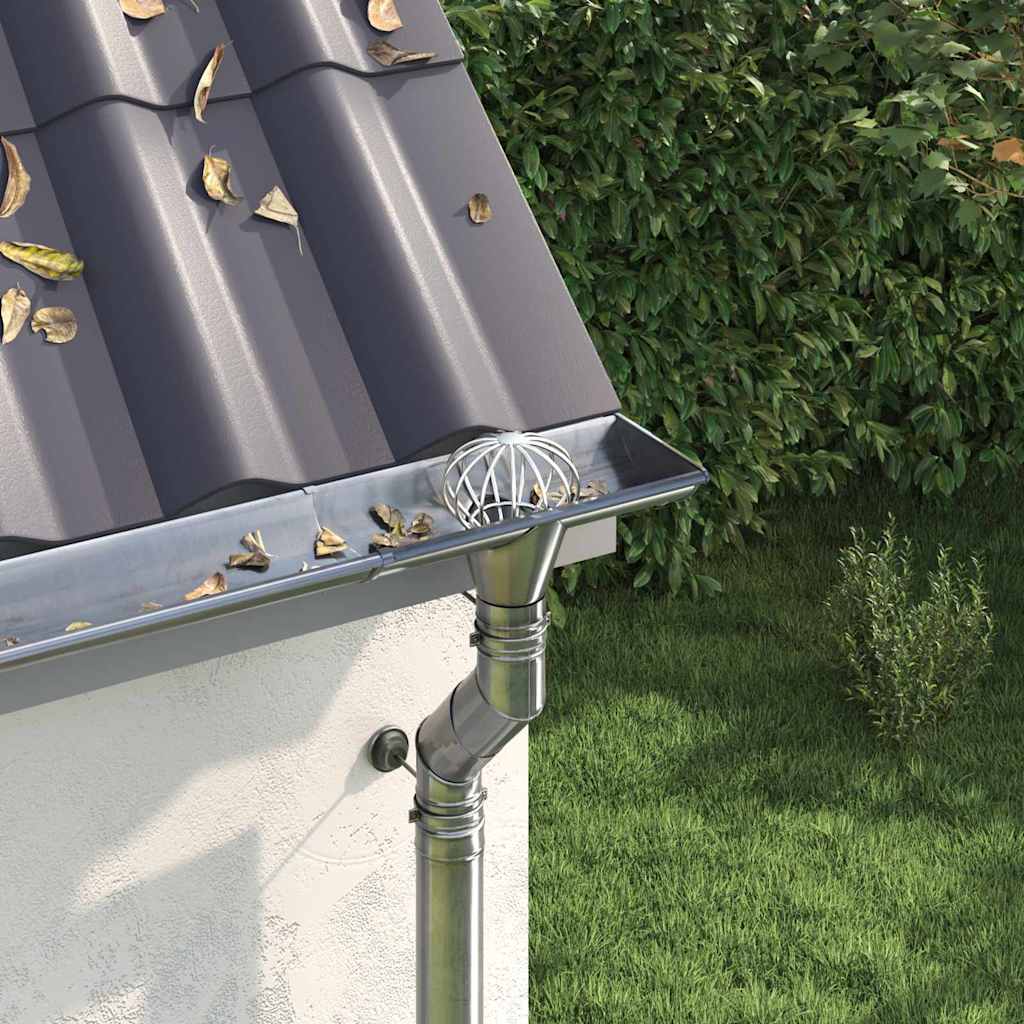 vidaXL Gutter Leaf Guard 8 pcs Silver 75 mm Stainless Steel 1