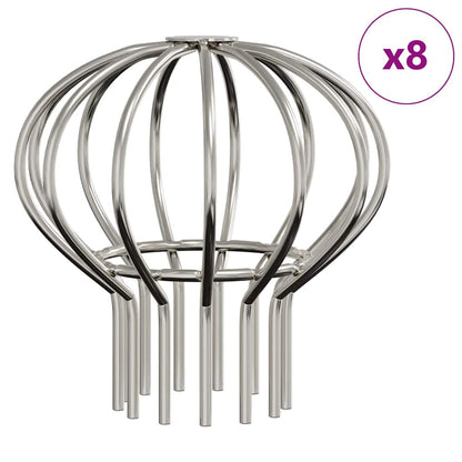 vidaXL Gutter Leaf Guard 8 pcs Silver 75 mm Stainless Steel 3