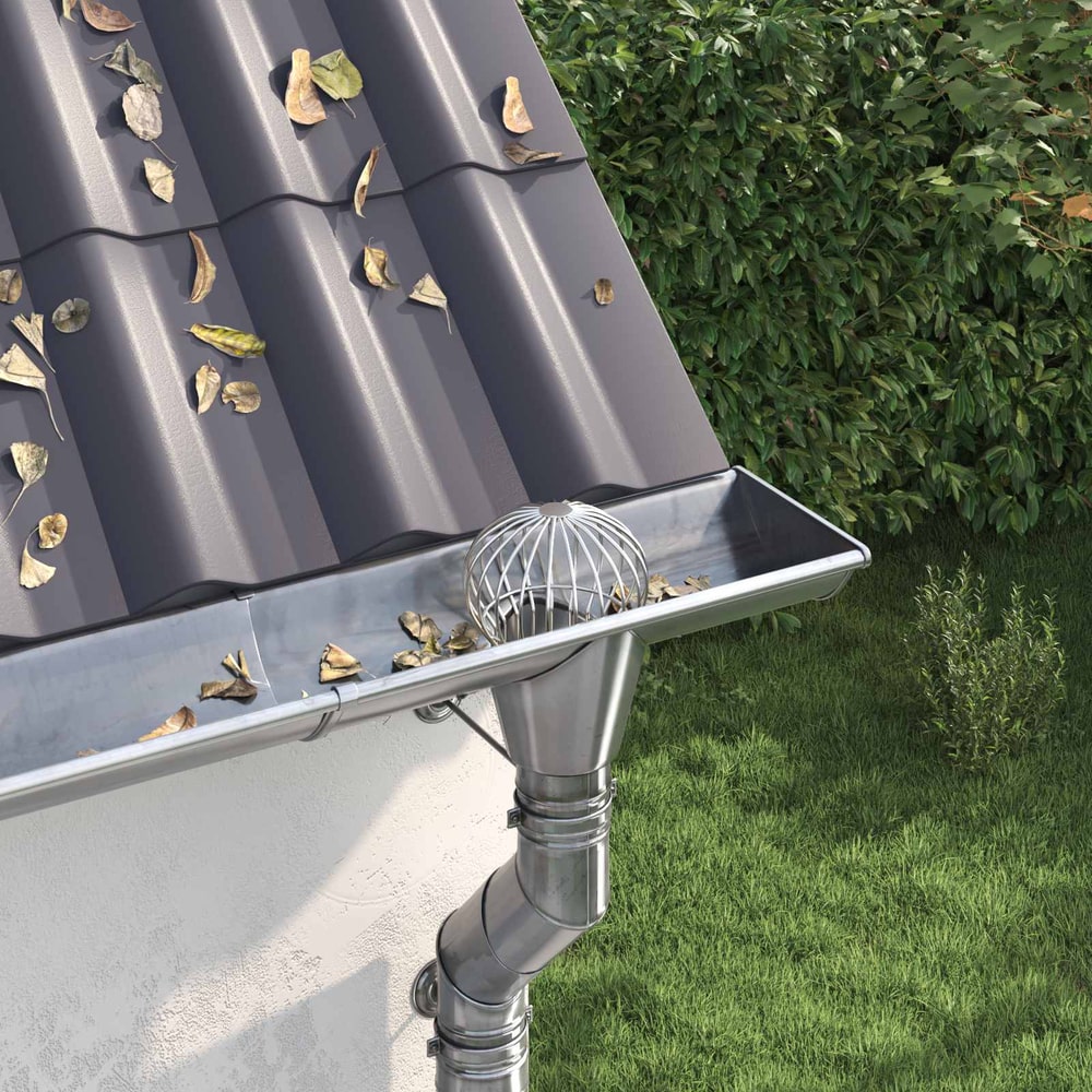 Gutter Leaf Guard Silver Stainless Steel 200 mm