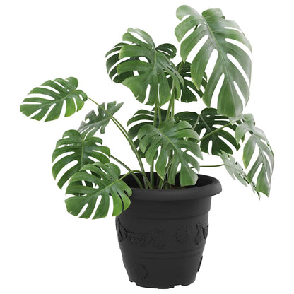 vidaXL Round Flower Pot 24 pcs Black Ø 34 x 28 cm Plastic 3