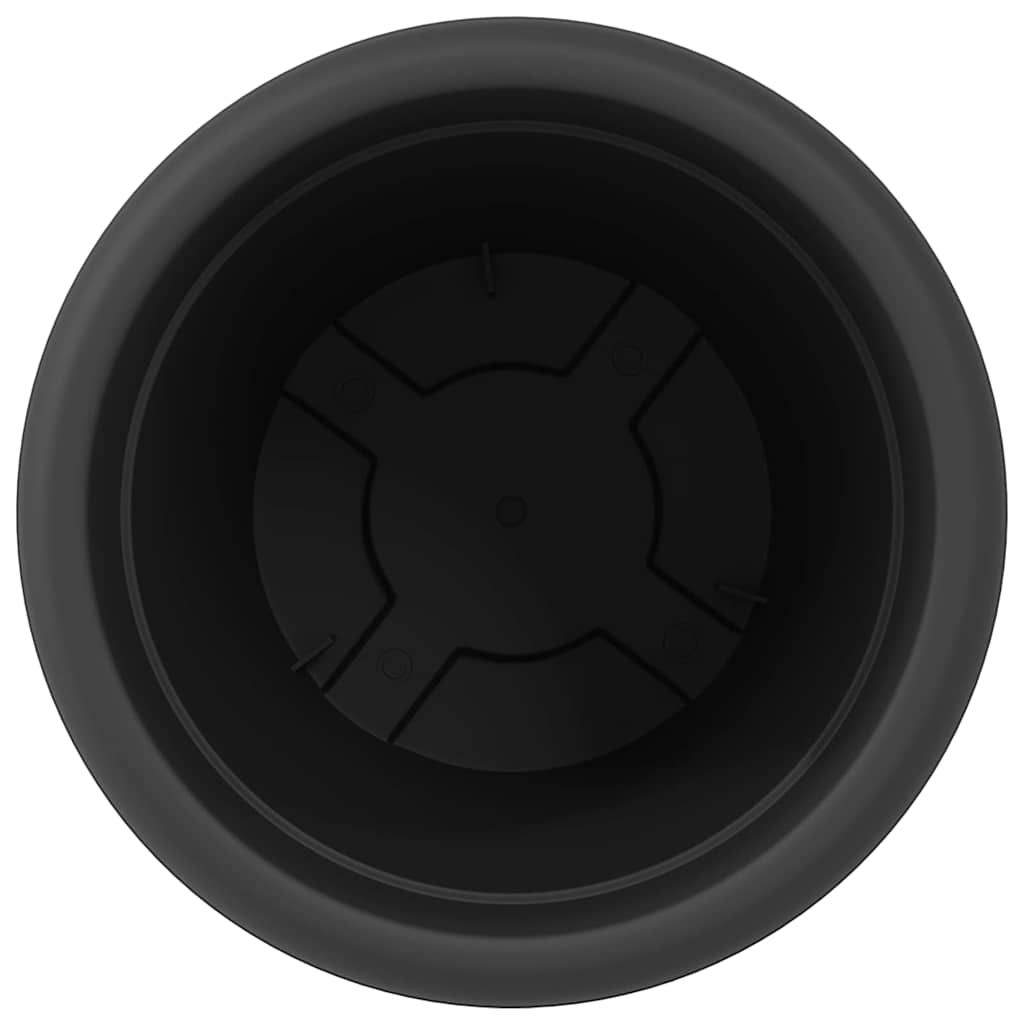 vidaXL Round Flower Pot 24 pcs Black Ø 34 x 28 cm Plastic 6