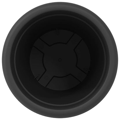 vidaXL Round Flower Pot 24 pcs Black Ø 34 x 28 cm Plastic 6
