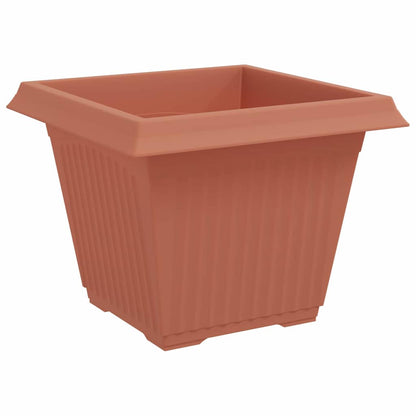 vidaXL Square Flower Pot 6 pcs Brick Red 43 x 43 x 33.5 cm Plastic 5
