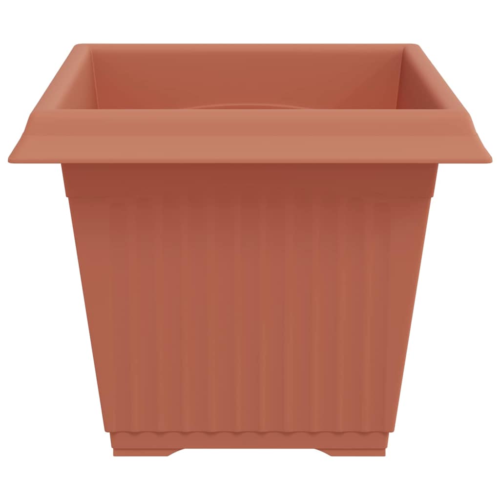 vidaXL Square Flower Pot 24 pcs Brick Red 28.5 x 28.5 x 22 cm Plastic 6