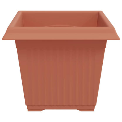vidaXL Square Flower Pot 24 pcs Brick Red 28.5 x 28.5 x 22 cm Plastic 6