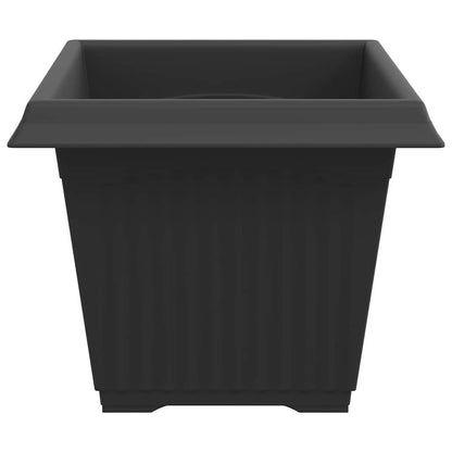 vidaXL Square Flower Pot 24 pcs Black 28.5 x 28.5 x 22 cm Plastic 6