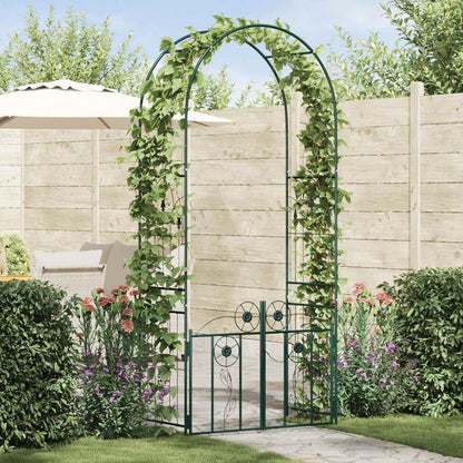 vidaXL Garden Arch Green 102 x 50 x 218 cm Steel 1