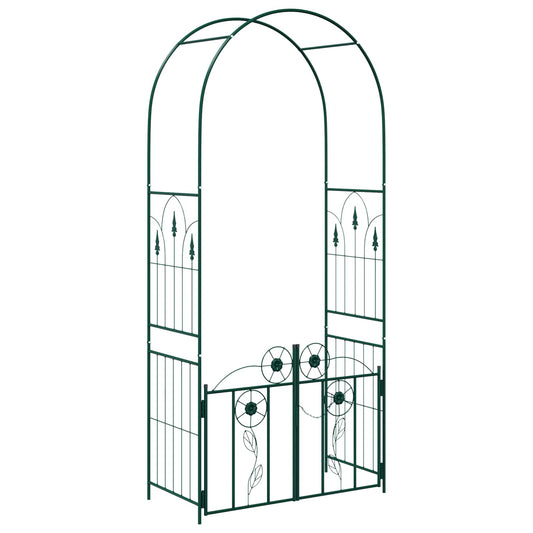 vidaXL Garden Arch Green 102 x 50 x 218 cm Steel 2