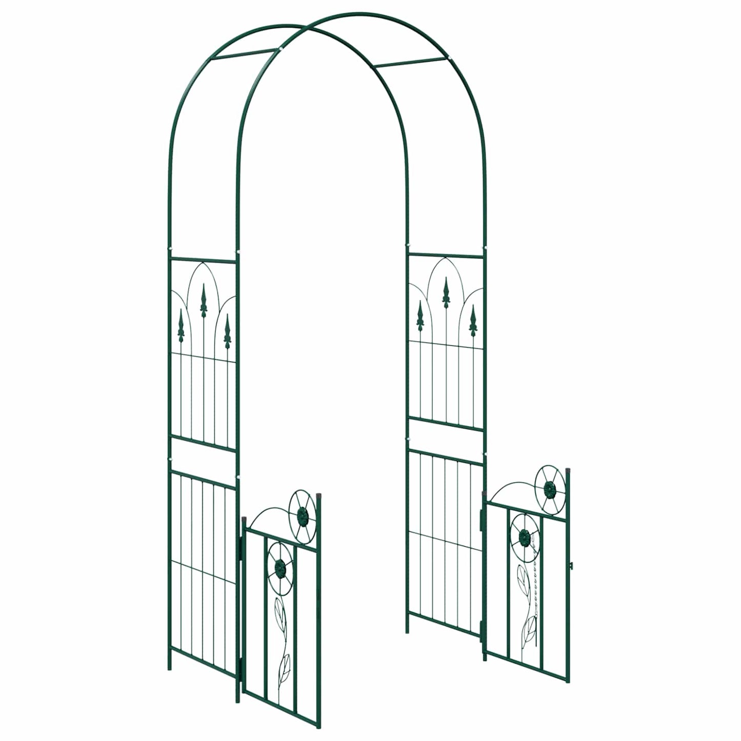 vidaXL Garden Arch Green 102 x 50 x 218 cm Steel 5