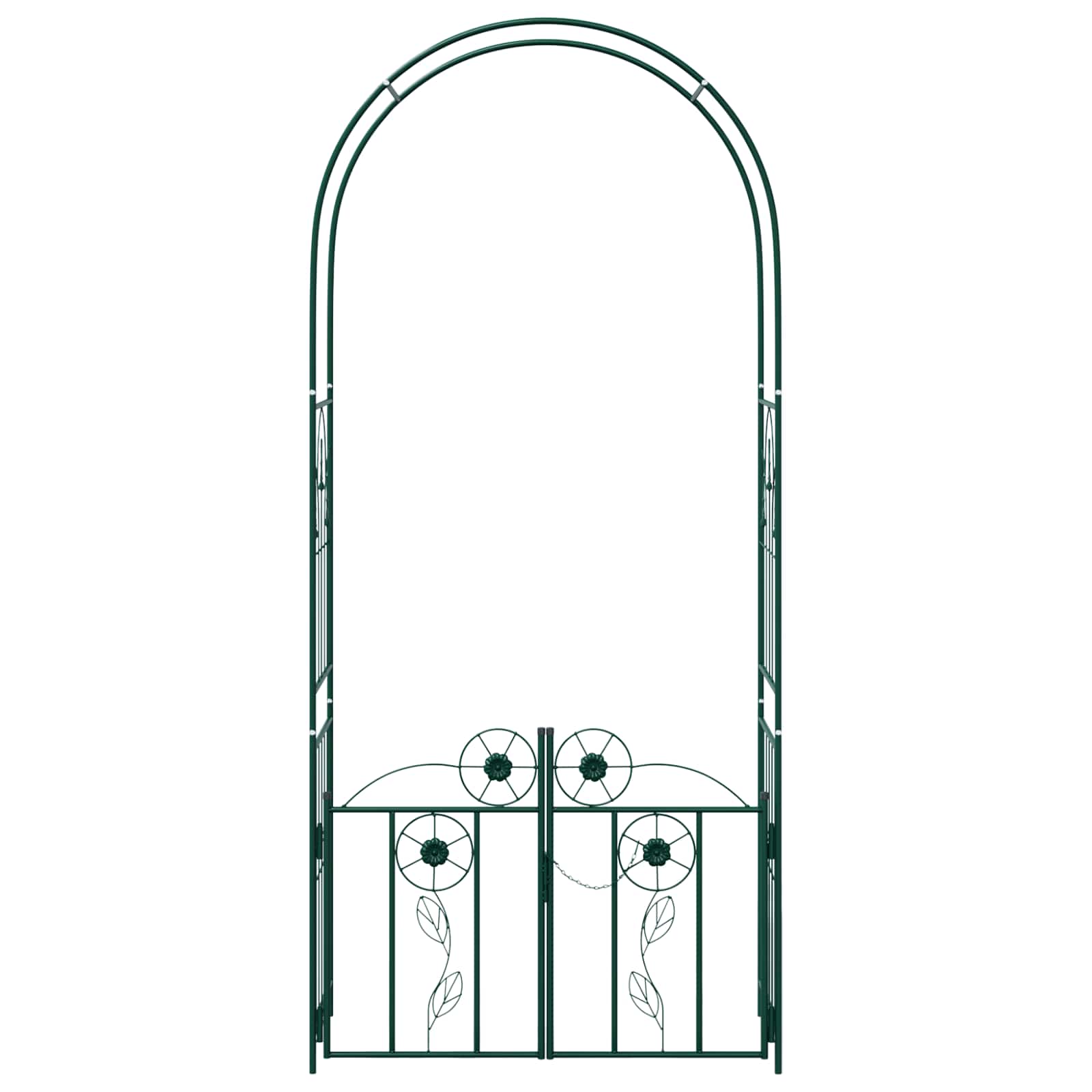 vidaXL Garden Arch Green 102 x 50 x 218 cm Steel 6