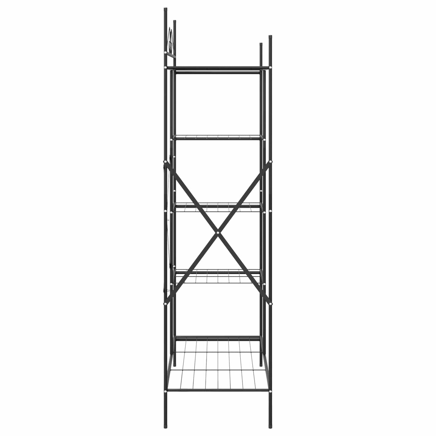 vidaXL Open Wardrobe with Shelf Black 104.5 x 45 x 172 cm Steel 6
