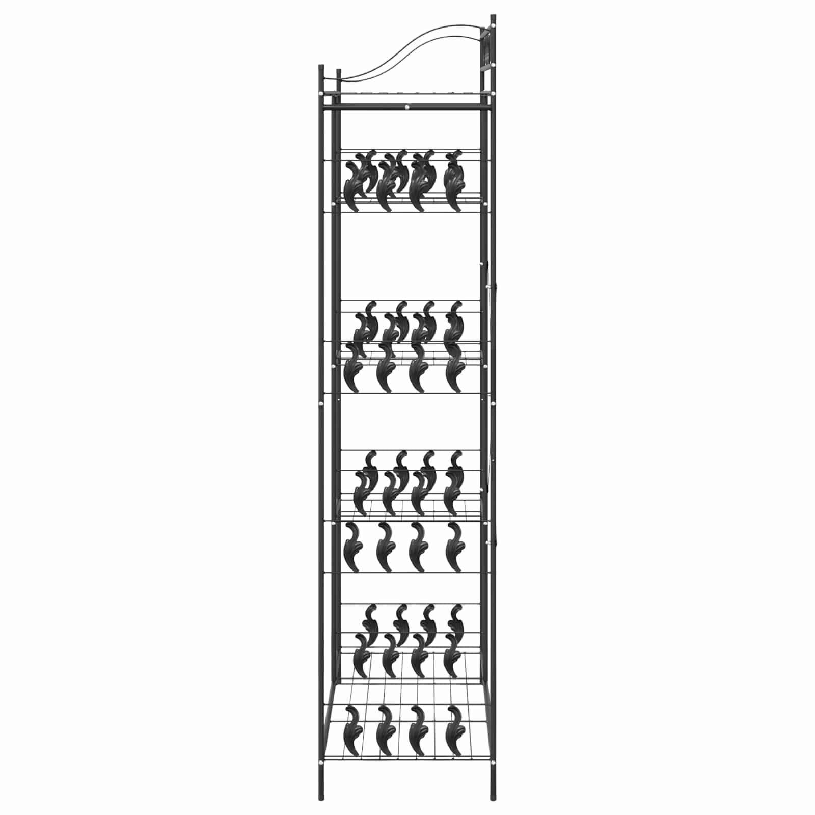vidaXL Open Wardrobe Black 101 x 43 x 188 cm Steel 6