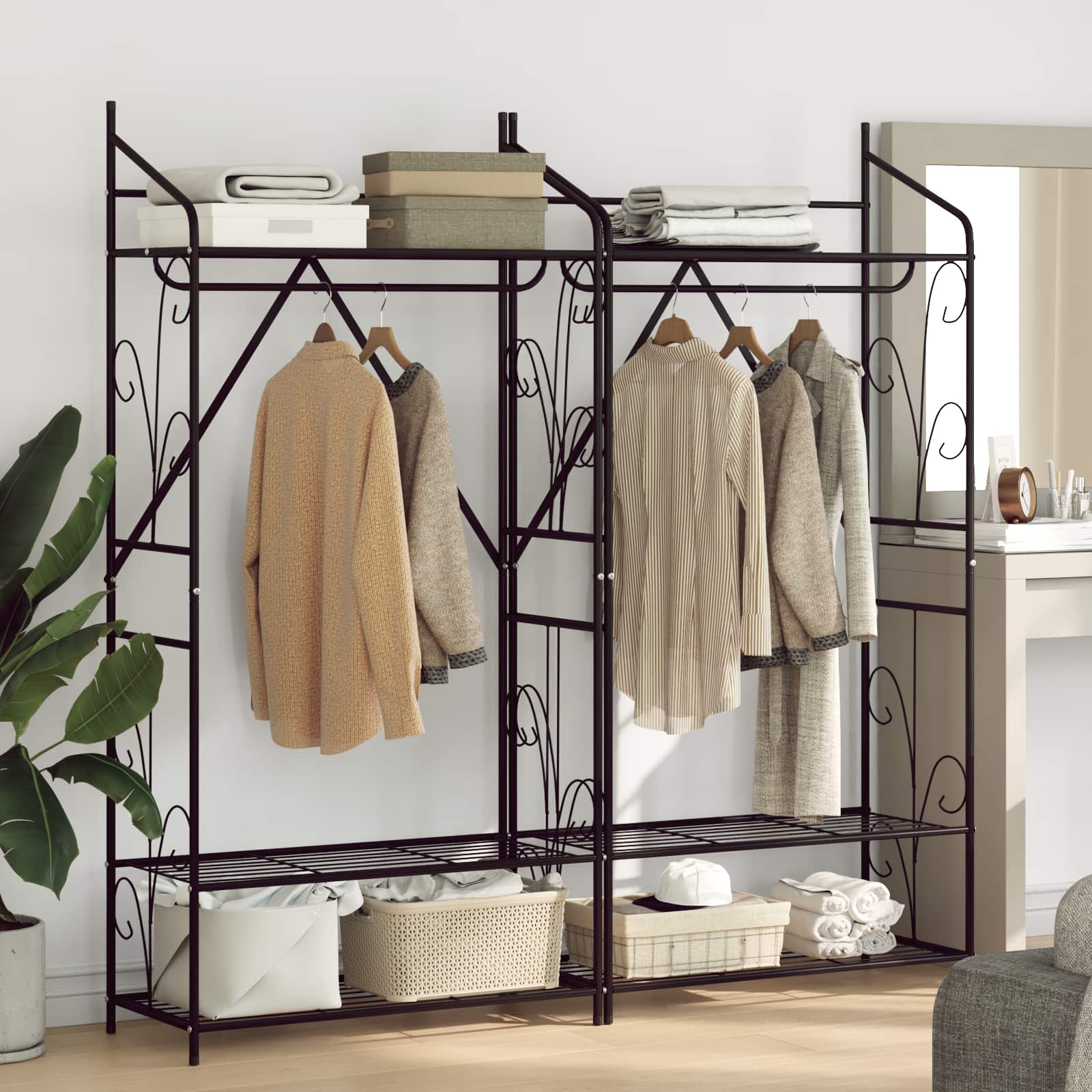 vidaXL Open Wardrobe 2 pcs 78 x 36 x 158 cm 1