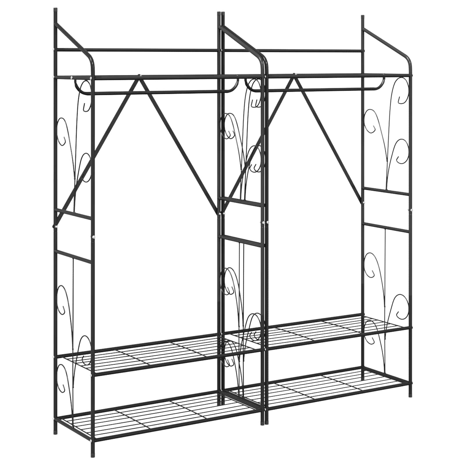 vidaXL Open Wardrobe 2 pcs 78 x 36 x 158 cm 2